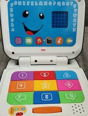 Fisher-Price Blue, White, Purple, Red and Yellow Toddler Learning Laptop